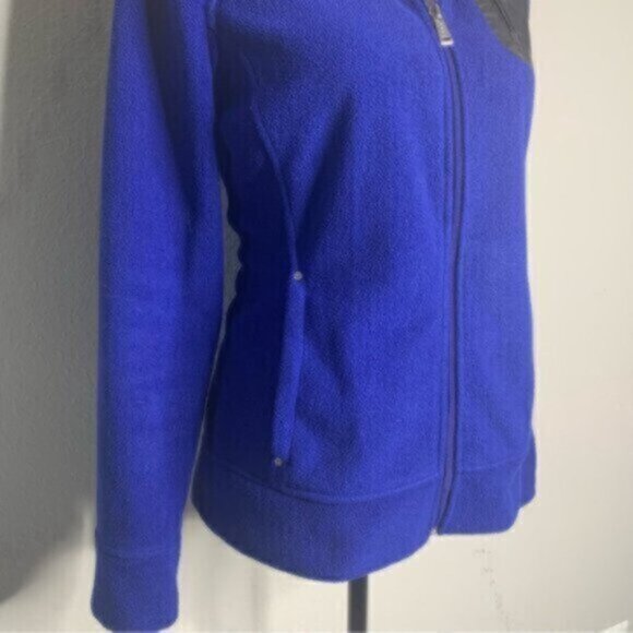 Lauren Ralph Lauren Active Blue & Black Full - Zip Sherpa Fleece Jacket - Picture 10 of 14